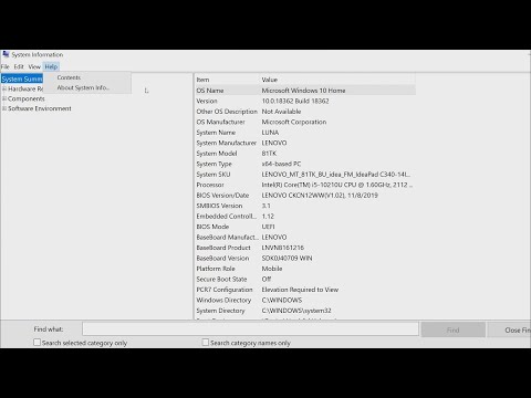 How To Generate the Msinfo32.exe Microsoft System Information Report