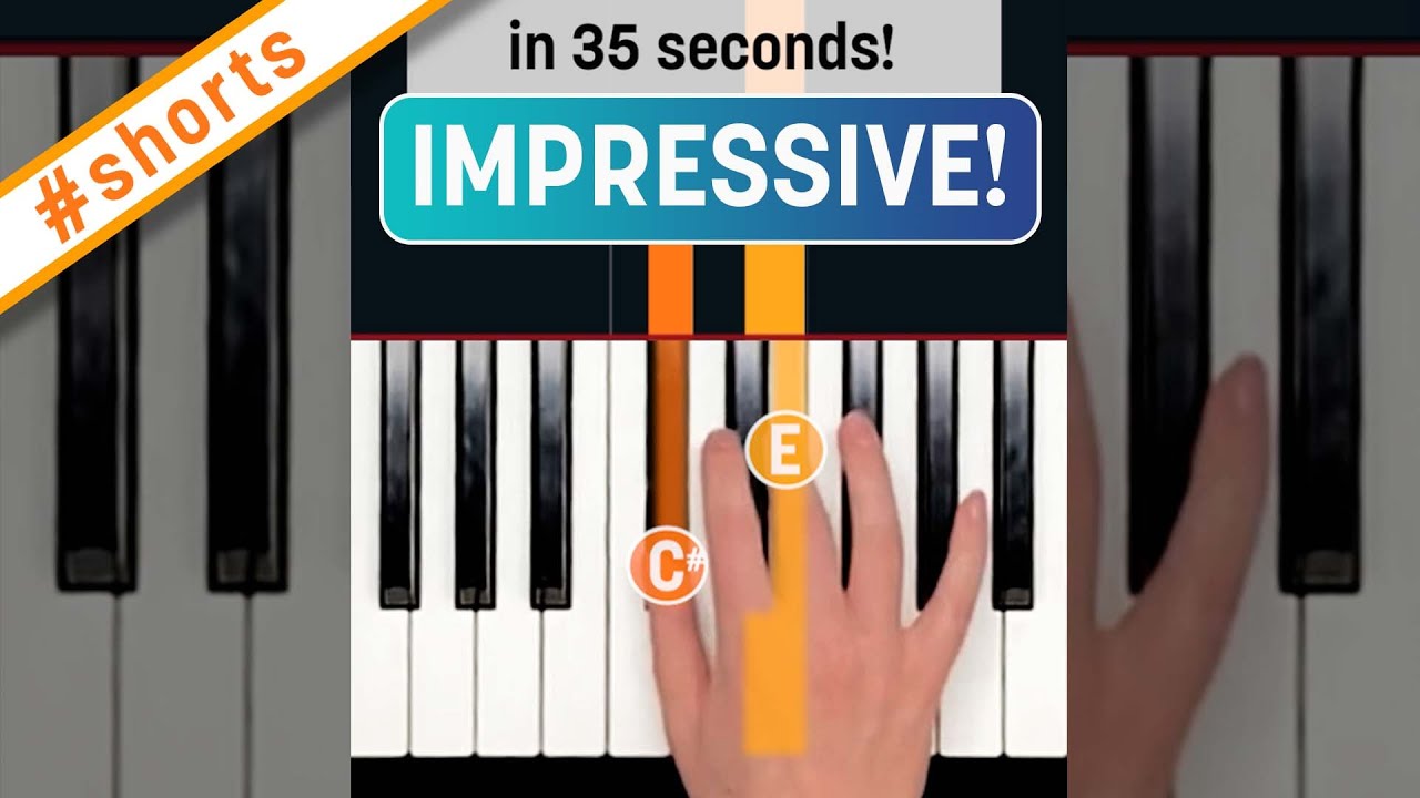 How to impress on piano in 35 seconds! (EASY) #shorts
