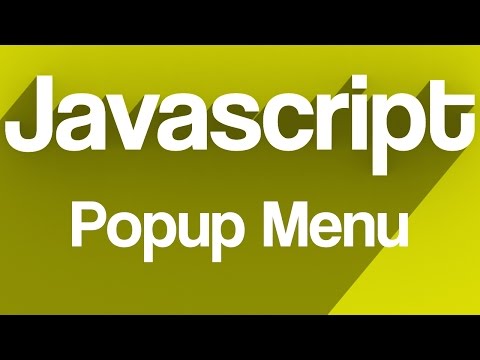 How to make: CSS/Javascript Popup Menu