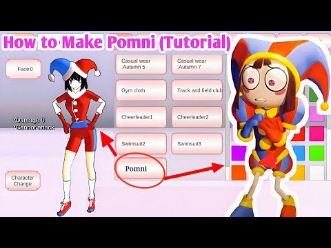 How to Make Pomni in Sakura School Simulator | Tutorial