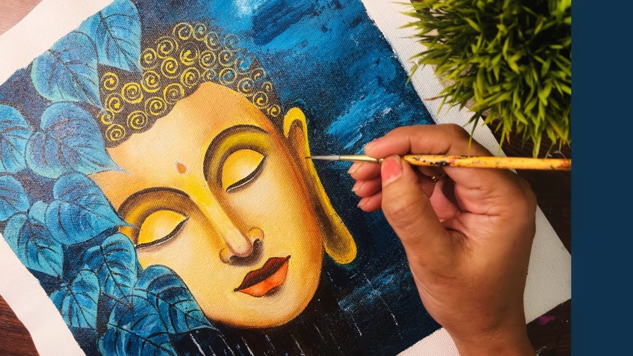 How to paint Buddha | Buddha Acrylic Painting