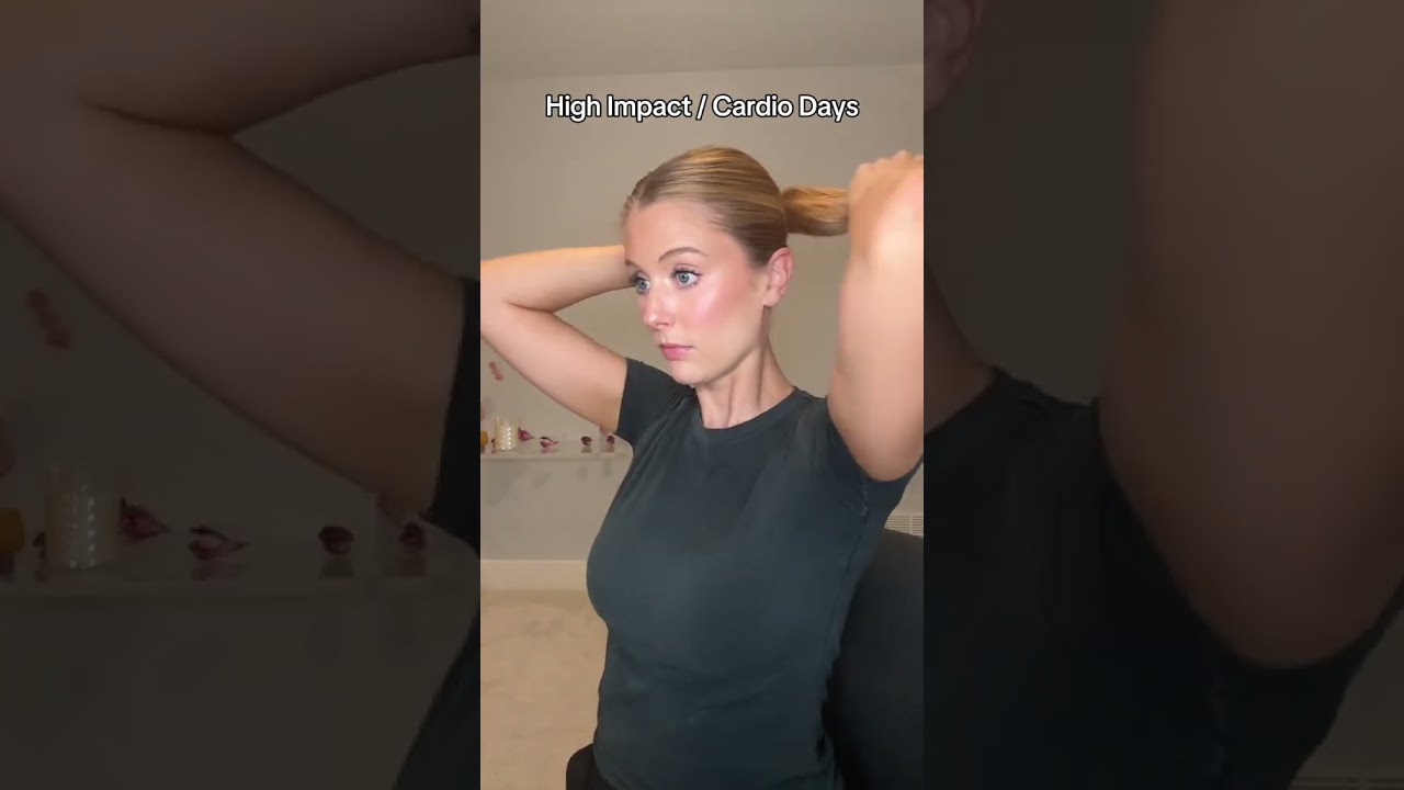 How to protect your hair during workouts ☝🏼 #workouthairstyles