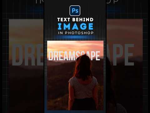 How to put text behind image in photoshop #photoshoptutorial #viralshorts #ytshorts #graphicdesign