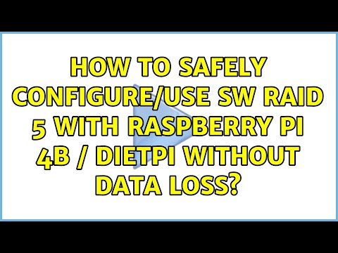 How to safely configure/use SW RAID 5 with Raspberry PI 4b / DietPi without data loss?