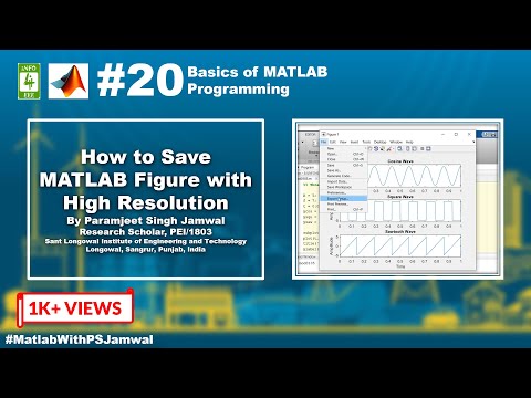 How to Save MATLAB Figure with High Resolution #20 | Module 1 | Basics of MATLAB Programming