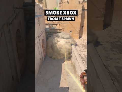 HOW TO SMOKE XBOX from T SPAWN on Dust2 (CS2)  #cs2 #counterstrike2 #cs2clips #shorts