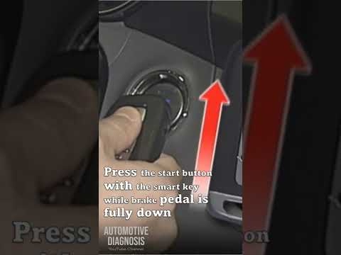 How to Start the Engine if the Smart Key has a Discharged Battery (In Push Button Starters)