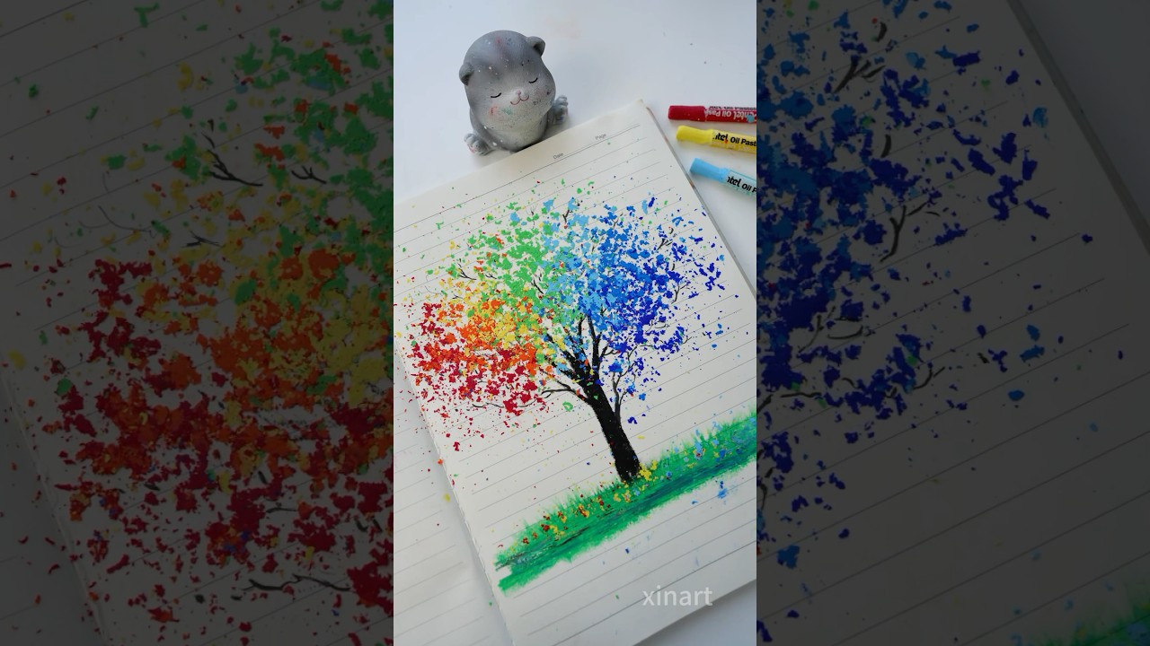 How to use hard oil pastels #oilpastel #creativeart #easydrawing #painting #art