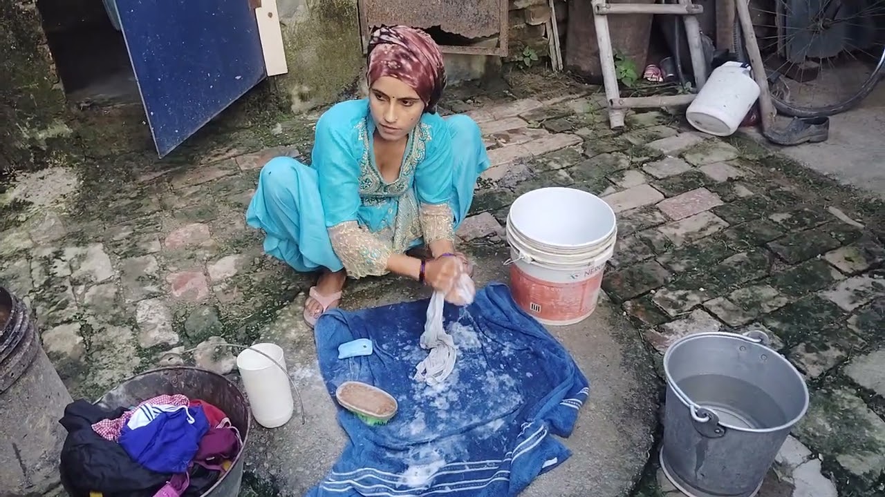 how to wash clothes by hand indian girl / washing vlogs