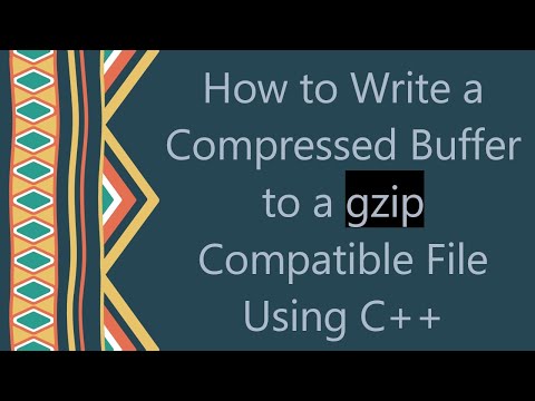 How to Write a Compressed Buffer to a gzip Compatible File Using C++