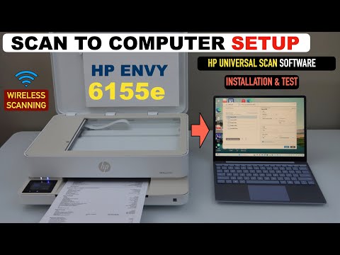 HP Envy 6155e Printer Scan To Computer Setup, Install HP Universal Scan Software, Win 11 Test Scan.