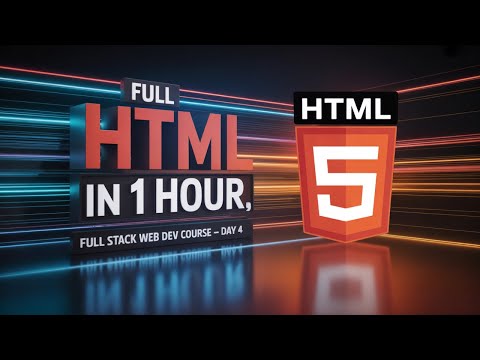 HTML Full Course in 1 Hour 🔥 | Complete HTML Tutorial for Beginners 2025 (With Notes) |