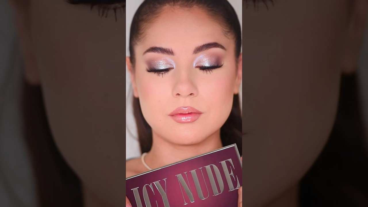 Huda Beauty Icy Nude Eyeshadow Tutorial #makeup