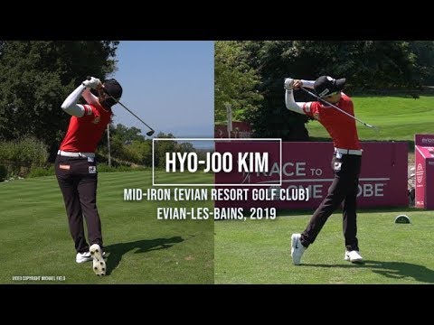 Hyo Joo Kim Golf Swing Mid Iron (DTL & FO), Evian Championship, Evian-les-Bains, July 2019.