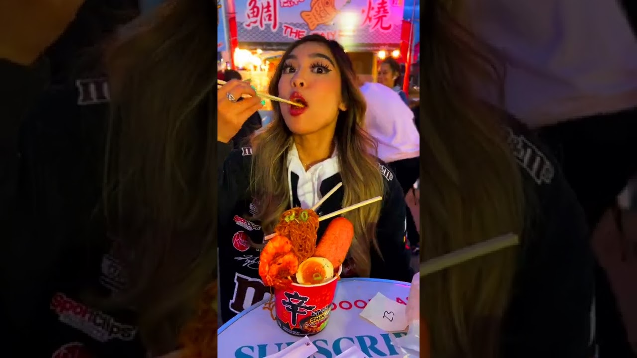 I ATE FLYING NOODLES!? #shorts