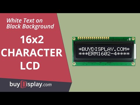 I2C Serial 3.3V Black Character 16x2 COG LCD Display with Metal Pin Connection
