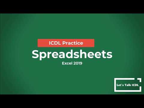 ICDL Exam Prep: Spreadsheets - Syllabus 5.0 (Excel 2019 Tutorial)