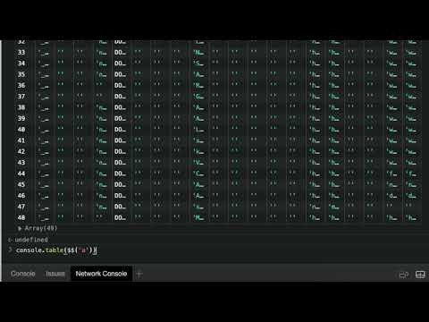 Importing all links from a website into a spreadsheet using browser developer tools