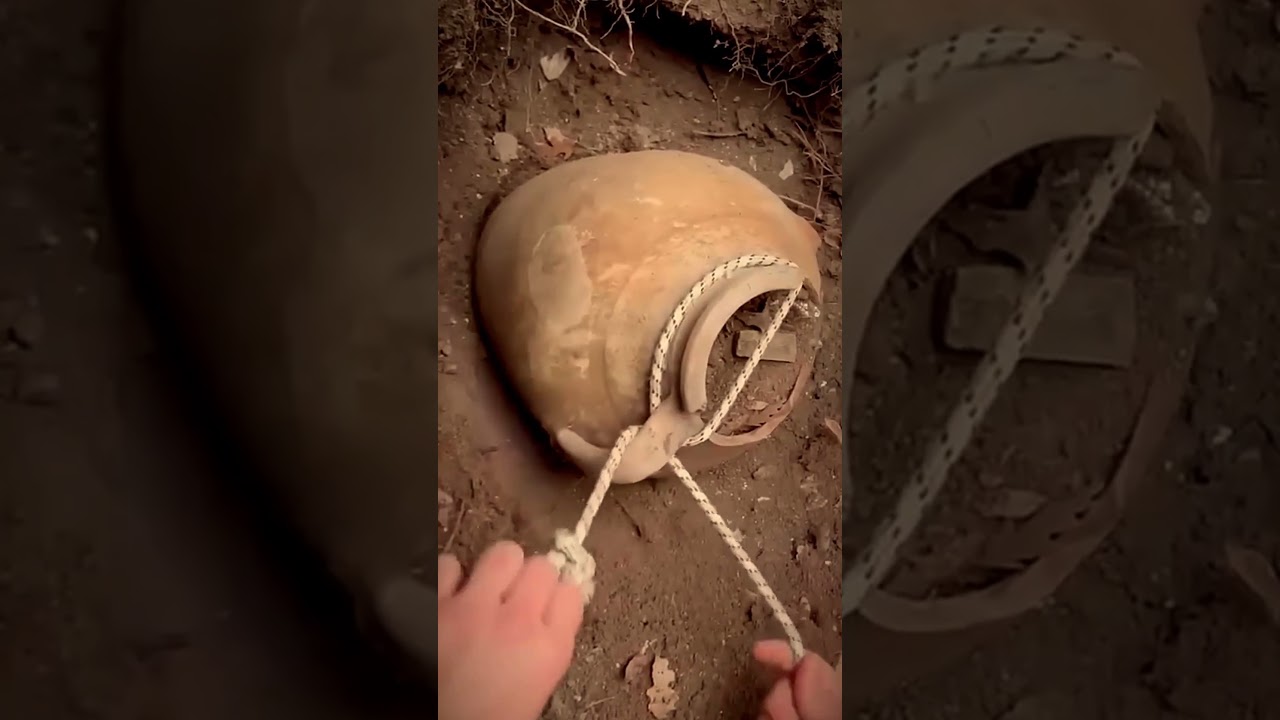 Incredible they found a golden Roman helmet