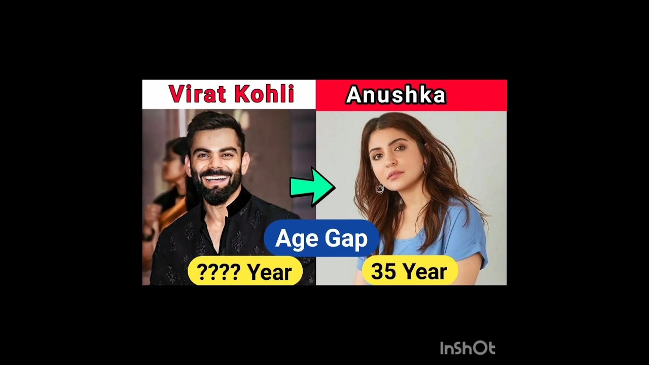Indian Cricketer Virat kohli🏏 & wife Actress Anushka sharma Age gap #yt #viralvideo #preetyshorts2.0