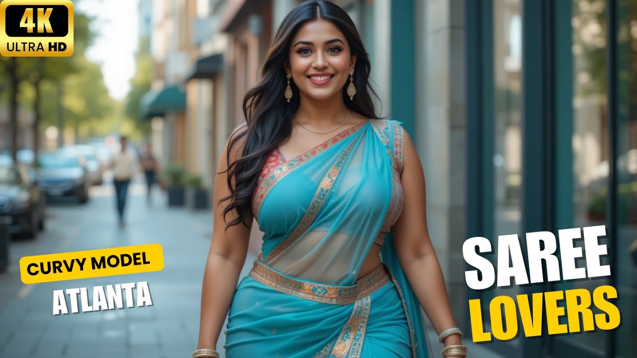 Indian Plus-Size Curvy Woman Rocks a Stylish Saree in Atlanta | Indian Beauty Chronicles