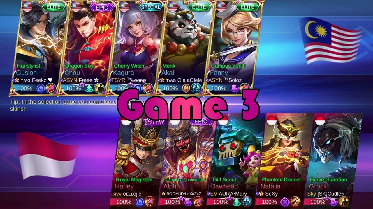 Indonesia vs Malaysia Game 3 [19/5/2018] Mobile Legends Arena Contest