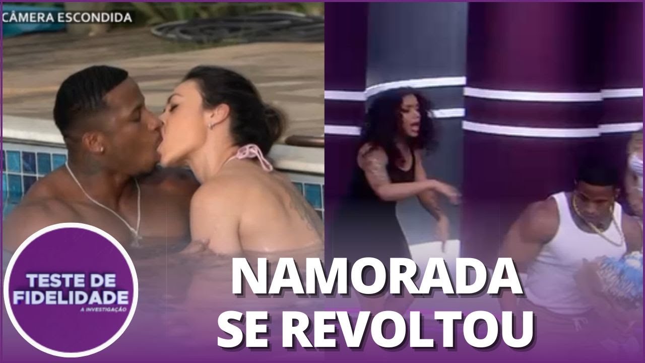 INFIEL! Namorado testado faz 'acordo de amantes' e beija sedutora em piscina