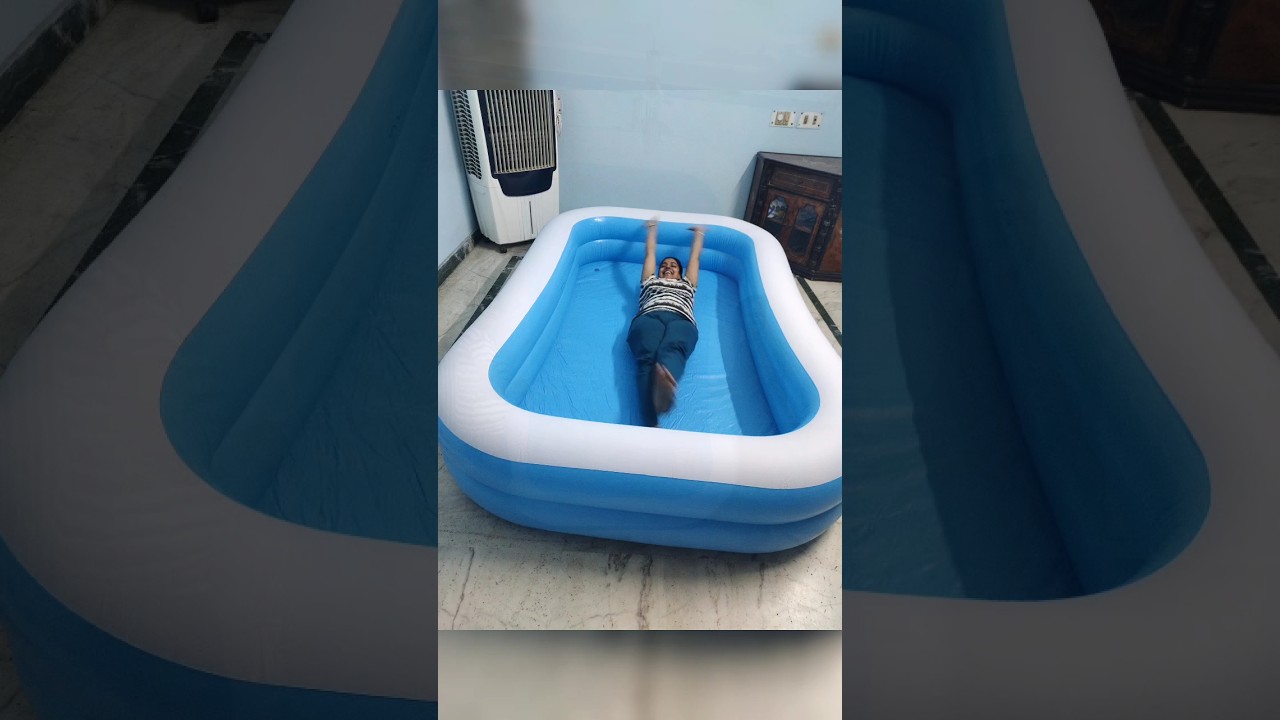 Inflatable pool, so satisfying.. amazing. 🤩😍