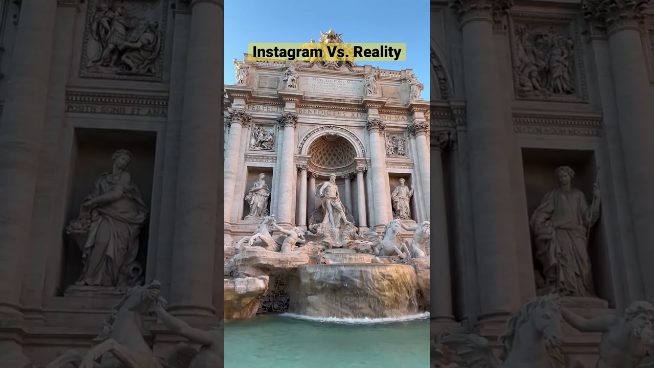 Instagram vs Reality - Trevi Fountain Rome #shorts #instagramvsreality