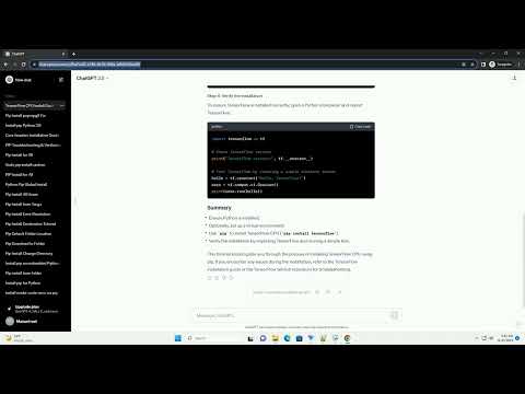 install tensorflow cpu pip