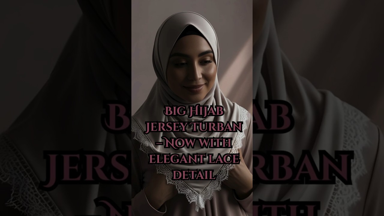 Instant Big Hijab with Lace | Soft Jersey Turban for Muslim Women  #2025fashion #abaya #hijab