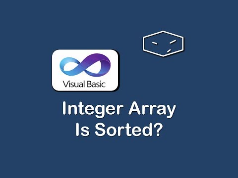 integer array is sorted in vb.net