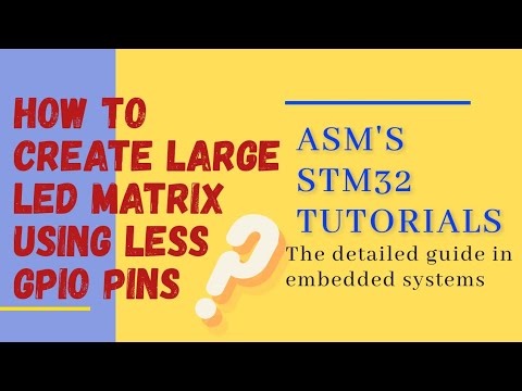Interface 6*6 LED Matrix with less number of pins of STM32 Controller