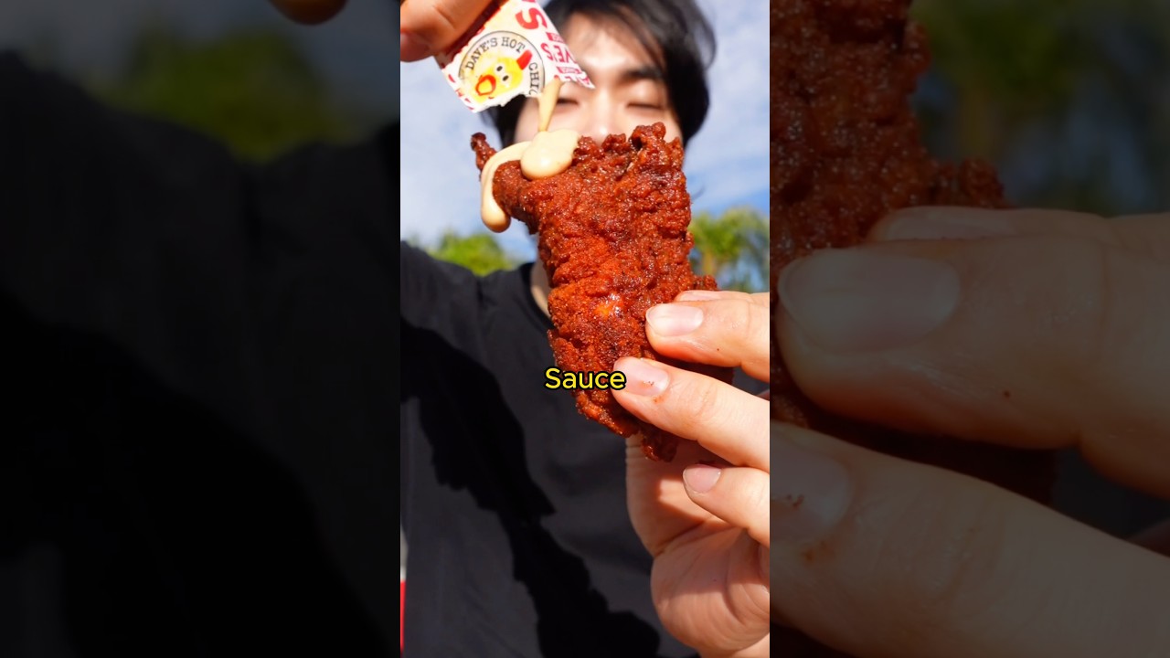 Is Dave’s hot chicken the BEST chicken in America?!🤤🤤🤤🤤 #fastfood #americanfastfood #food