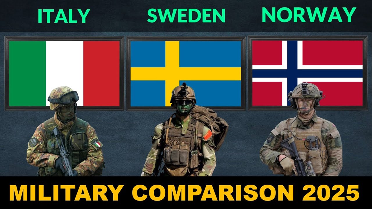 Italy vs Sweden vs Norway Military Power Comparison 2025 | Defense Tube