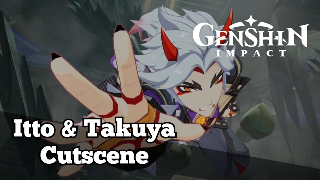 Itto and Takuya Cutscene 👹 Genshin Impact (4K TWIXTOR)