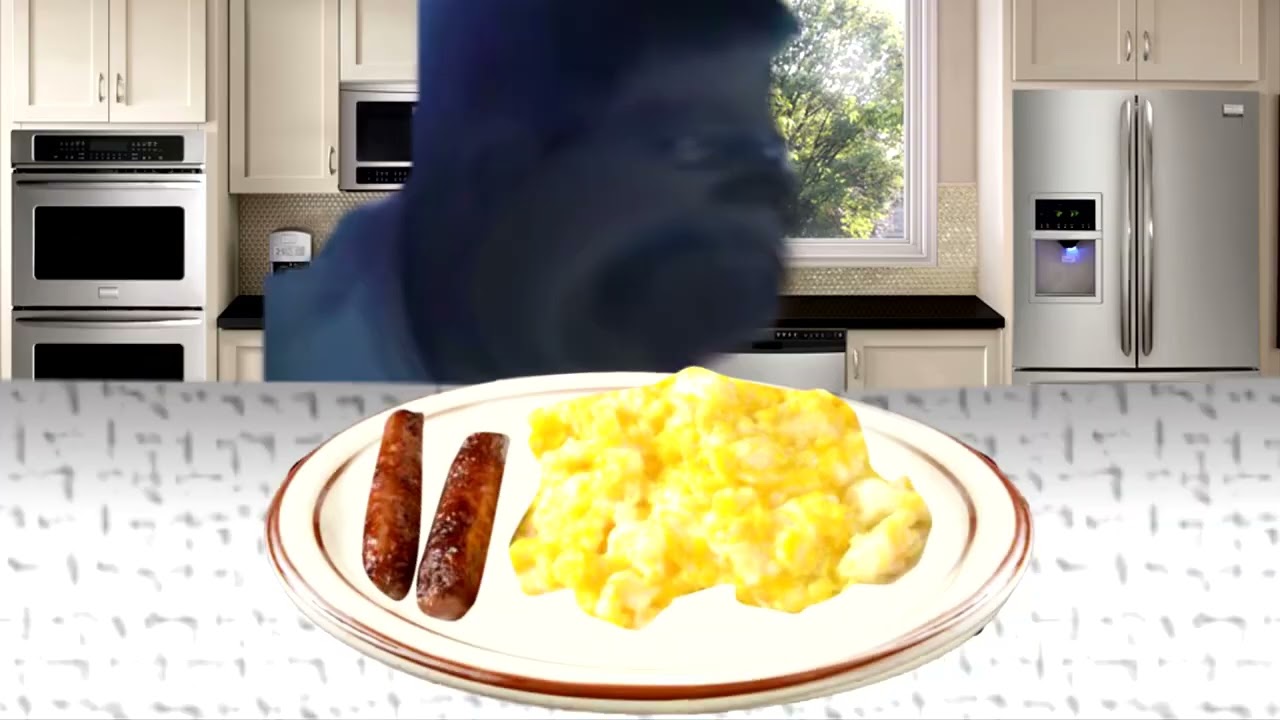 I've never seen him eat this many sausage eggs