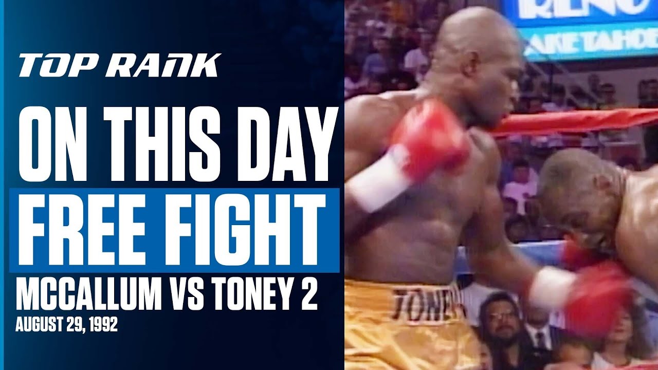 James Toney vs Mike McCallum 2 | FREE FIGHT | AUGUST 29, 1992