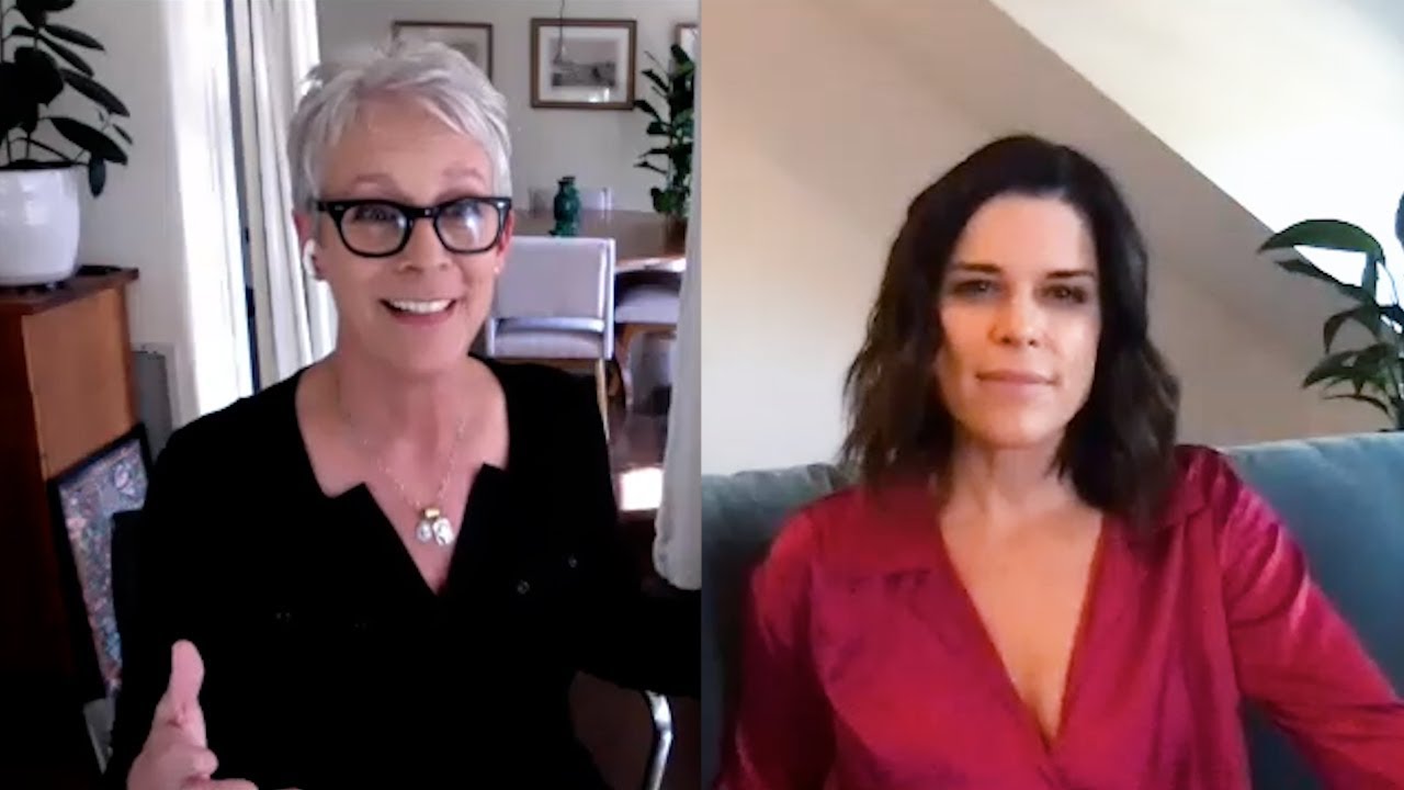 Jamie Lee Curtis & Neve Campbell Swap Horror Film Stunt Injury Stories