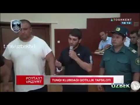 Jamshid Kenjayev ni pichoqlagan Airum tungi klubi qoriqchilari sud zalida