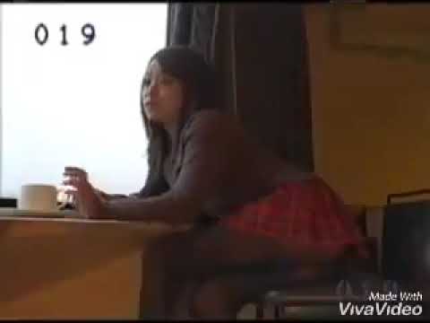 Japanese girl farts loudly in skirt