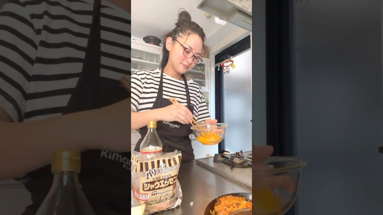 Japanese Mom Packing Bento Lunch for Kid