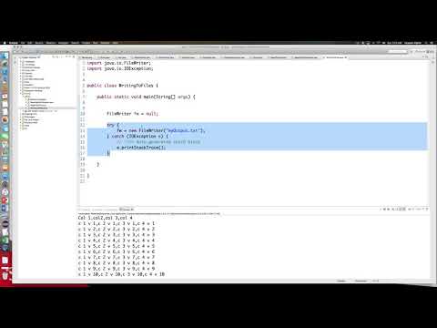Java: File I/O - Writing to files