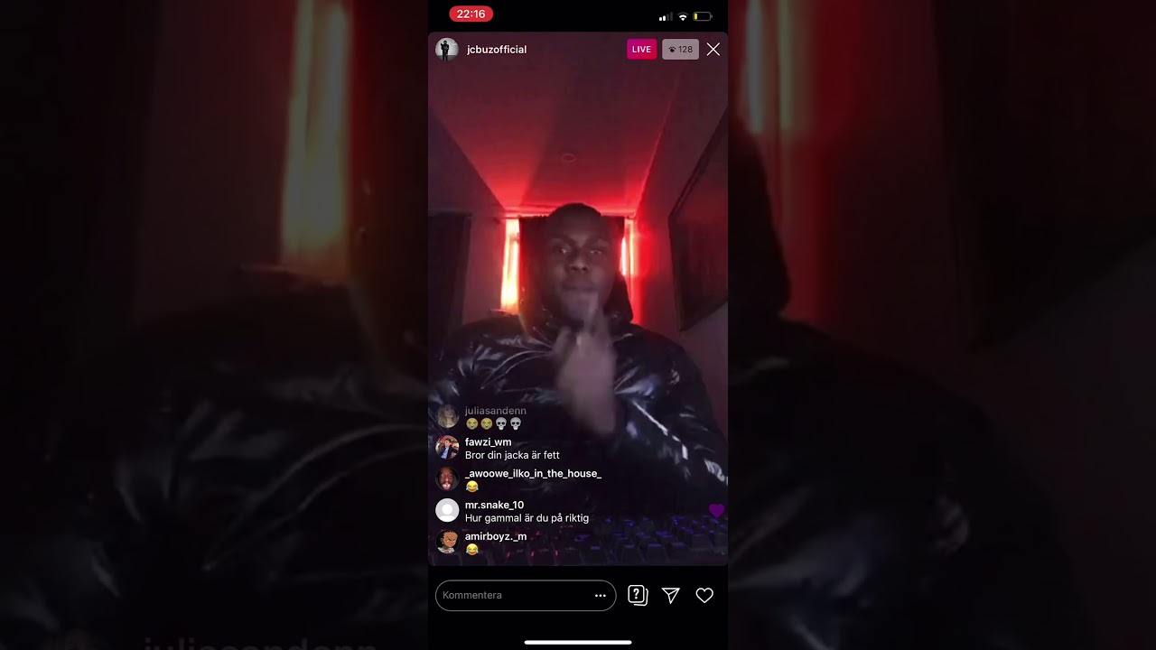 Jcbuz nya låt (Instagram live)