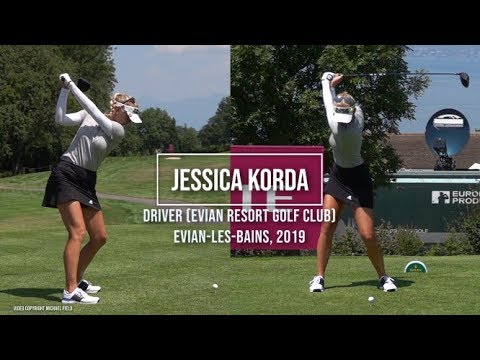Jessica Korda Golf Swing Driver (FO & DTL), Evian Championship, Evian-les-Bains, July 2019.