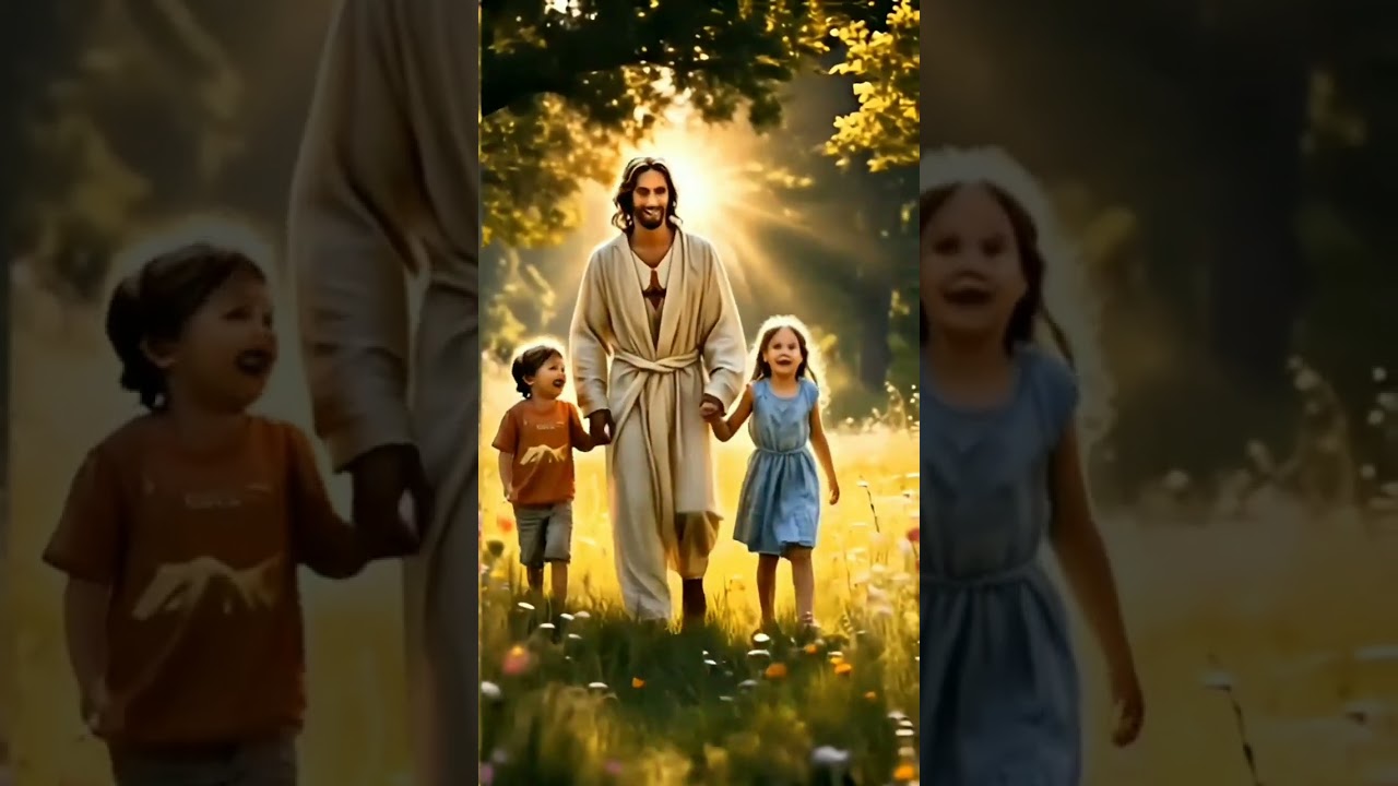 jesus with children... #shorts #viralshorts #ai #jesus #christianbelief #god...