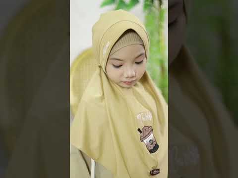 Jilbab anak BOBA Bubble bordir Kekinian