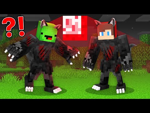 JJ and Mikey Morph into WEREWOLF - Maizen Minecraft Animation
