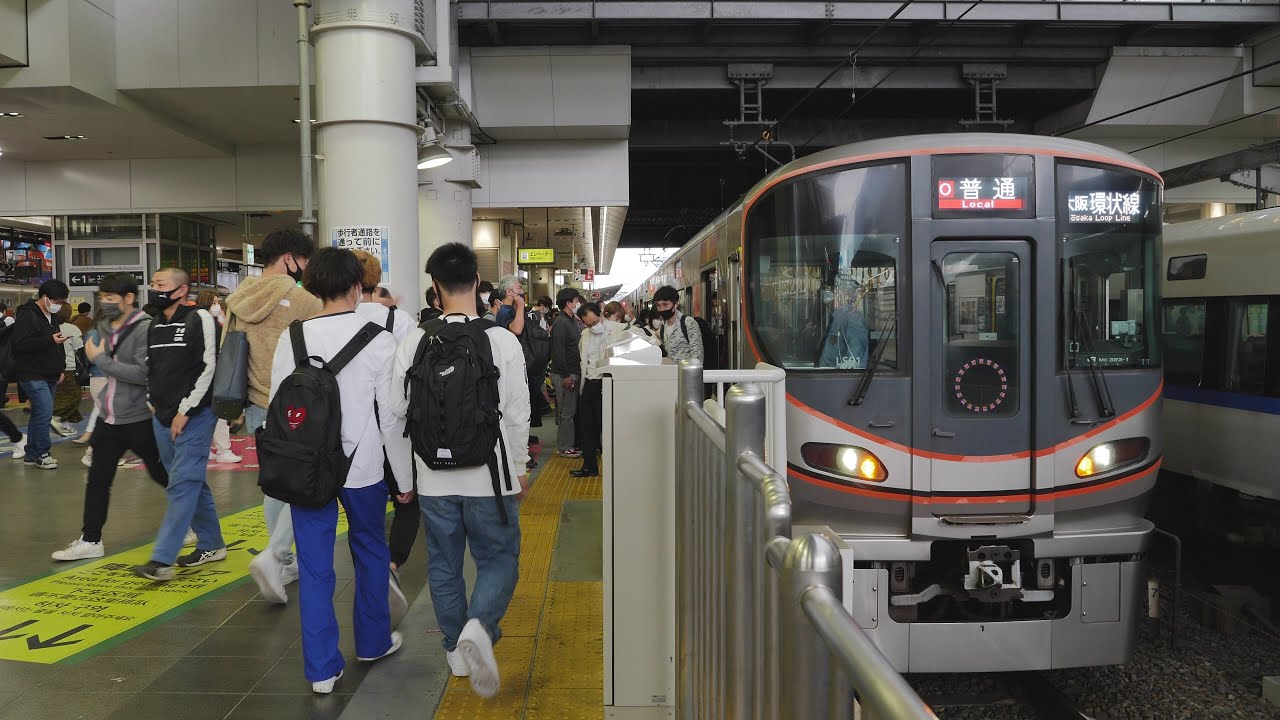 JR西日本　大阪駅1番・2番のりば（大阪環状線）2022/4（4K UHD 60fps）