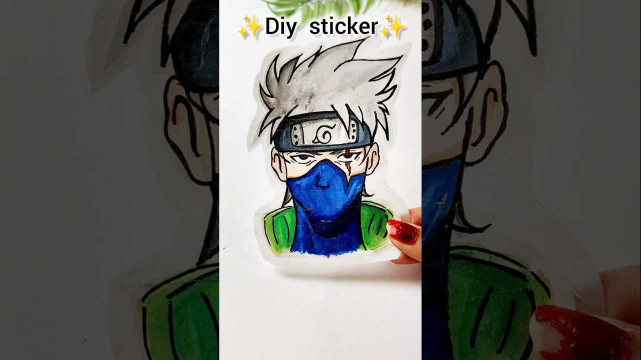 Kakashi hatake sticker 🔥 #kakashi #anime #diy #sticker #shorts